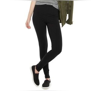 Womens Sonoma Goods for Life Solid Black Stretch Leggings Size Small Full Length